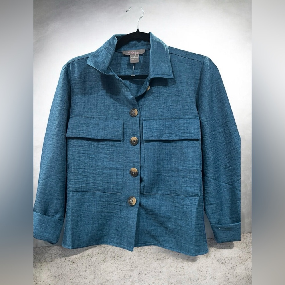 Olivia M Teal Utility Jacket